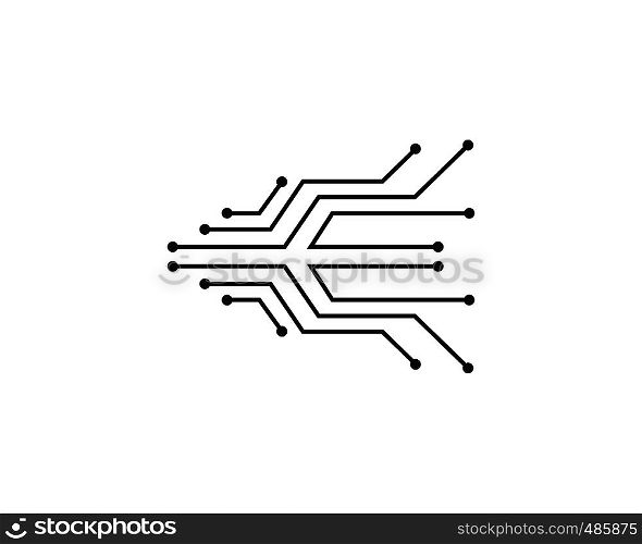 circuit technology logo template vector icon illustration design