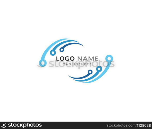 circuit technology logo vector template