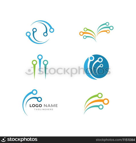 Circuit technology logo vector template