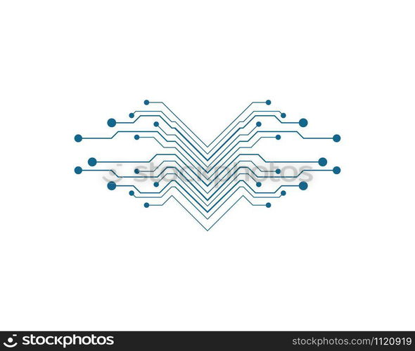 circuit technology vector template