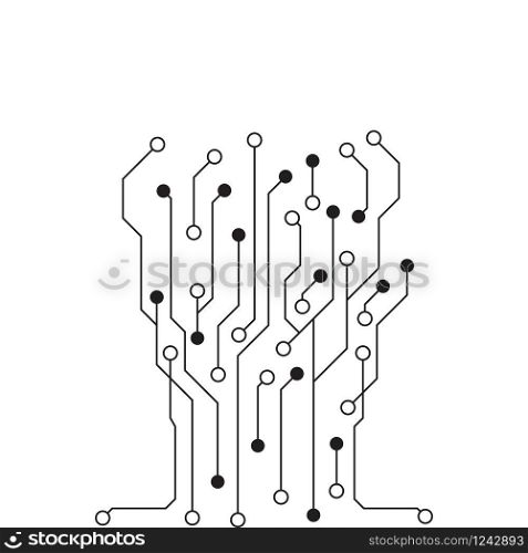 Circuit vector illustration design template