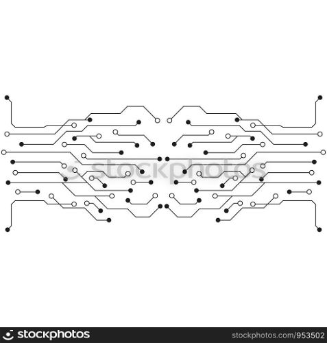 Circuit vector illustration design template