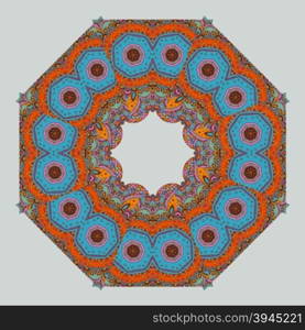 circular abstract pattern in Arabic style. Circular patterns and ornaments oriental