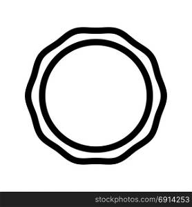 circular designer frame, icon on isolated background
