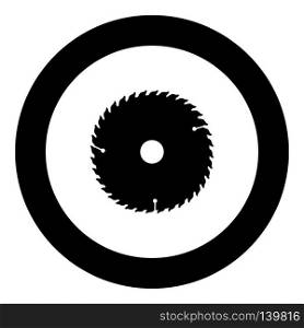 Circular disk icon black color in round circle vector illustration