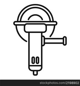 Circular grinder icon outline vector. Saw tool. Hand cutter. Circular grinder icon outline vector. Saw tool