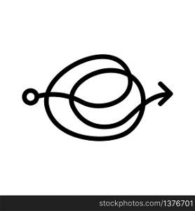 circular knot icon vector. circular knot sign. isolated contour symbol illustration. circular knot icon vector outline illustration