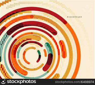 Circular lines, circles, geometric abstract background. Circular lines circles, geometric abstract background. Vector illustration