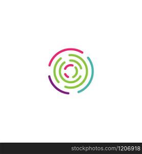 Circular logo icon vector flat design