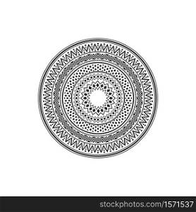 Circular pattern in form of mandala for Henna, Mehndi, tattoo, decoration. Decorative ornament