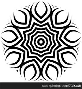 Circular pattern in the form of a mandala. Mandala