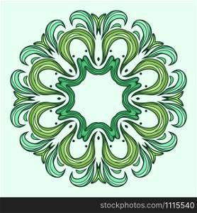 Circular pattern of green abstract leaf for your creativity