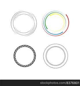 circular round frame logo vector illustration design