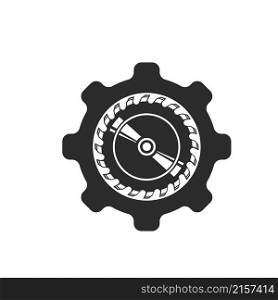 circular saw blade gear vector illustration design template