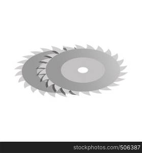 Circular saw blade icon in isometric 3d style isolated on white background . Circular saw blade icon, isometric 3d style