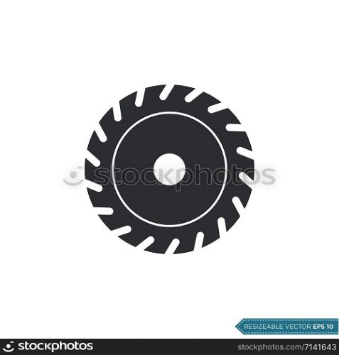 Circular Saw Blade Icon Vector Template Illustration Design