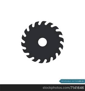 Circular Saw Blade Icon Vector Template Illustration Design