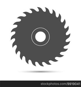 Circular saw blade. Simple vector illustration for websites, apps and theme design. Flat style.