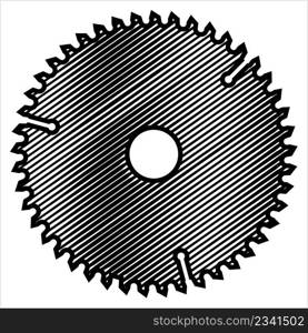 Circular Saw Disk Icon Design Vector Art Illustration