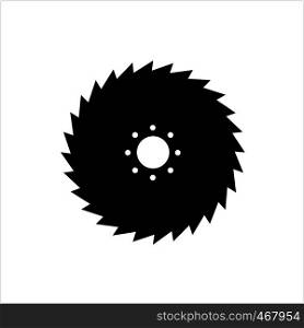 Circular Saw Disk Icon Design Vector Art Illustration