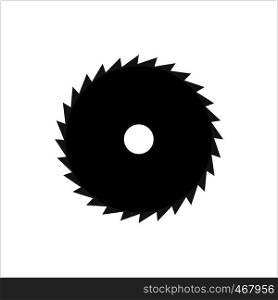Circular Saw Disk Icon Design Vector Art Illustration