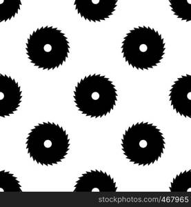 Circular Saw Disk Icon Seamless Pattern Vector Art Illustration