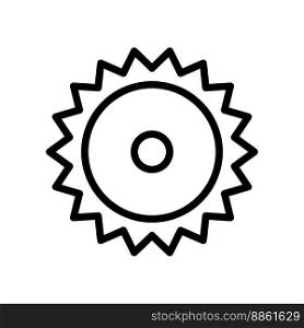 Circular saw line icon isolated on white background. Black flat thin icon on modern outline style. Linear symbol and editable stroke. Simple and pixel perfect stroke vector illustration.
