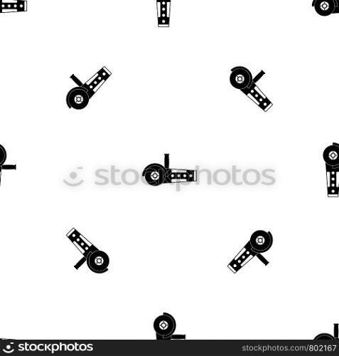 Circular saw pattern repeat seamless in black color for any design. Vector geometric illustration. Circular saw pattern seamless black
