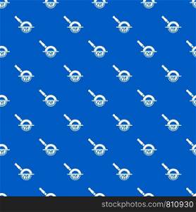 Circular saw pattern repeat seamless in blue color for any design. Vector geometric illustration. Circular saw pattern seamless blue
