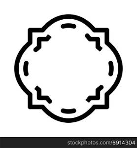 circular shape frame, icon on isolated background