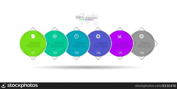 Circular steps infographics business template abstract background design