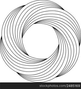 Circular swirl flower pattern swirling finer lines ring template