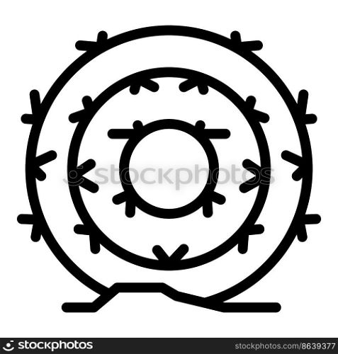 Circular tumbleweed icon outline vector. Desert ball. Bush dead. Circular tumbleweed icon outline vector. Desert ball