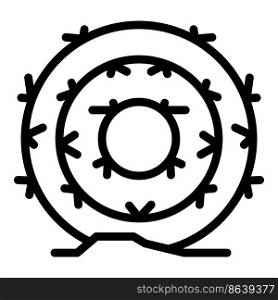 Circular tumbleweed icon outline vector. Desert ball. Bush dead. Circular tumbleweed icon outline vector. Desert ball