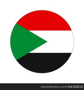 Circular world Flag. Flag, vector illustration circular shape on white background