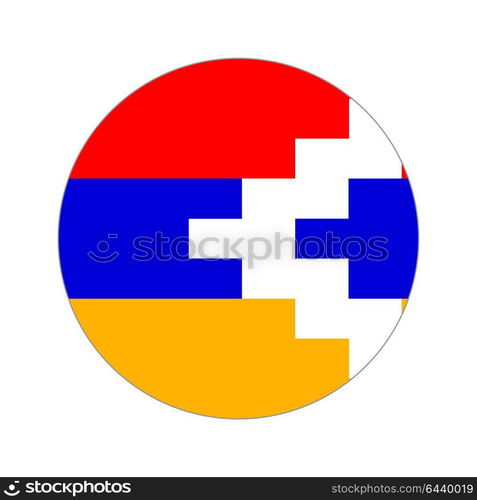 Circular world Flag. Flag, vector illustration circular shape on white background