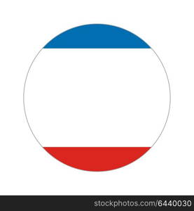 Circular world Flag. Flag, vector illustration circular shape on white background