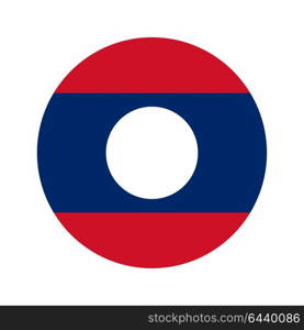Circular world Flag. Flag, vector illustration circular shape on white background