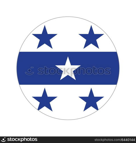 Circular world Flag. Flag, vector illustration circular shape on white background