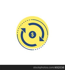 Circulation, finance, flow, market, money Glyph Icon.. Vector EPS10 Abstract Template background