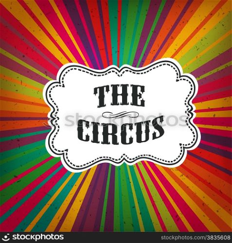 Circus Abstract Poster with Colored Rays