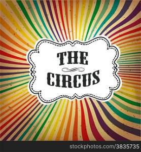 Circus Abstract Poster with Colored Rays Vector