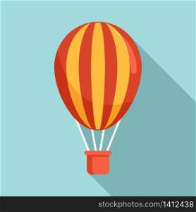 Circus air balloon icon. Flat illustration of circus air balloon vector icon for web design. Circus air balloon icon, flat style