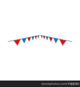 Circus flag graphic design template vector isolated