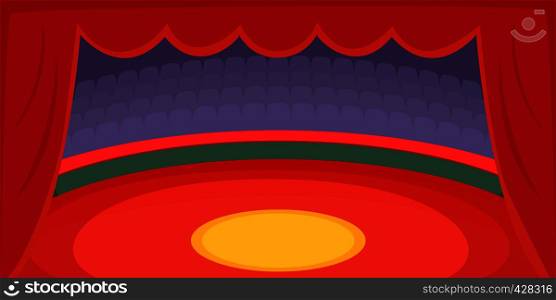 Circus horizontal banner concept arena. Cartoon illustration of circus vector horizontal banner for web. Circus horizontal banner arena, cartoon style