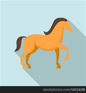 Circus horse icon. Flat illustration of circus horse vector icon for web design. Circus horse icon, flat style
