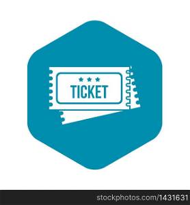 Circus show tickets icon in simple style on a white background vector illustration. Circus show tickets icon, simple style