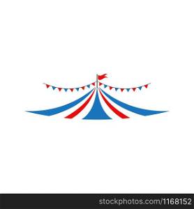 Circus tent graphic design template vector isolated