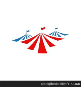 Circus tent graphic design template vector isolated