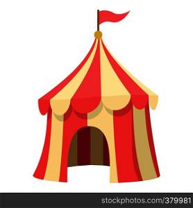Circus tent icon. Cartoon illustration of circus tent vector icon for web design. Circus tent icon, cartoon style